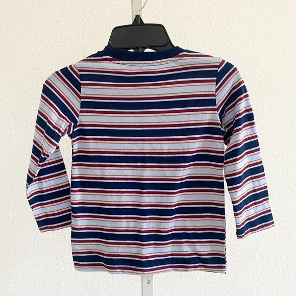 Epic Threads Little Boys Striped Pocket T-shirt Size 4T Pullover Long Sleeves - Picture 4 of 7